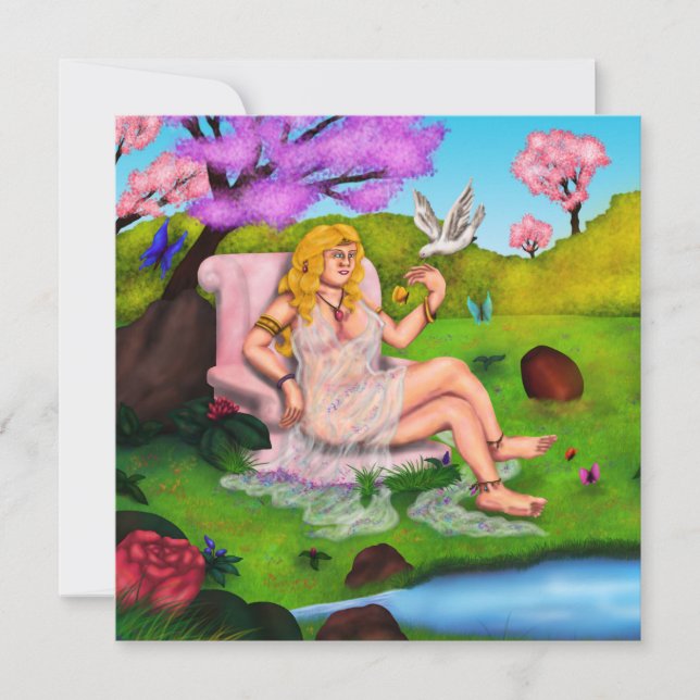 Vénus d'art et colombe blanche volante à Garden Ed (Devant)
