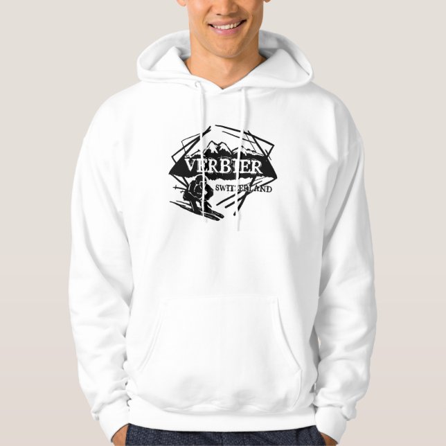 Verbier Suisse gars logo ski sweat - shirt à capuc (Devant)