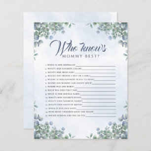 Verdure Aquarelle Bleue Qui Connaît Maman Jeu Bébé