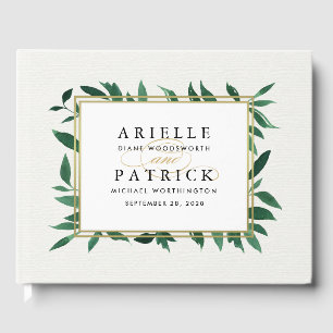 Verdure Aquarelle Botanique Mariage Livre d'or