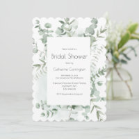 Verdure Aquarelle Bridal Shower Invitations