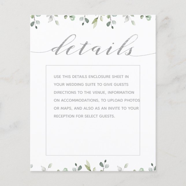 Verdure Argent fantaisie Calligraphie Détails du M (Devant)