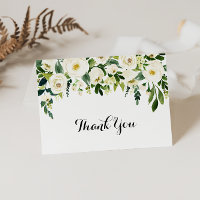 Verdure Automne Plié Carte de remerciements Mariag