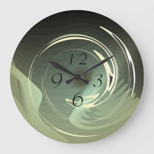 Verdure avec tourbillons fractionnés > Horloge art