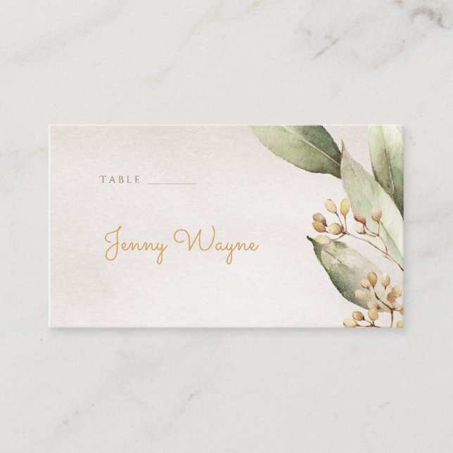 Verdure botanique Cartes d'escorte rustique vintag (Devant)