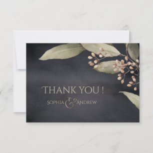 Verdure botanique foncée vintage rustique merci