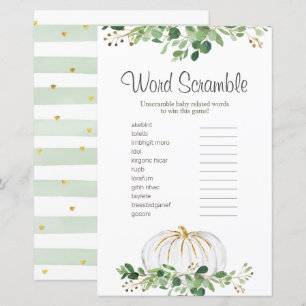Verdure Citrouille blanche Mot Floral