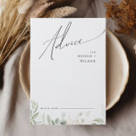 Verdure et or | Carte de conseil Mariage<br><div class="desc">Entrez dans un monde enchanteur avec notre verdure fantaisiste et notre or | Carte conseil mariage, parfaite pour votre mariage botanique de printemps. Décorée d'eucalyptus vert sauge et d'accents dorés, cette carte conseil exhale élégance et fantaisie moderne. Imaginez vous promener dans un jardin d'été magique, entouré par les sons apaisants...</div>