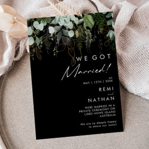Verdure et or   Faire-part Black Elopement