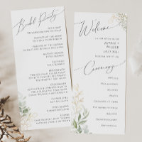 Verdure et or | Programme de mariage