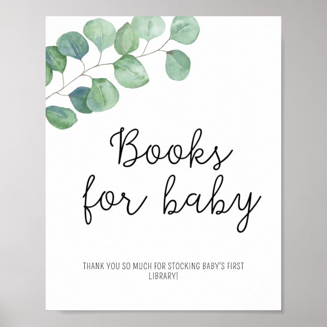 Verdure Eucalyptus - Livres pour bébé affiche (Devant)