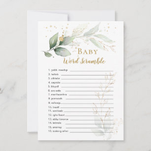 Verdure Foliage Baby Word Scramble Jeu