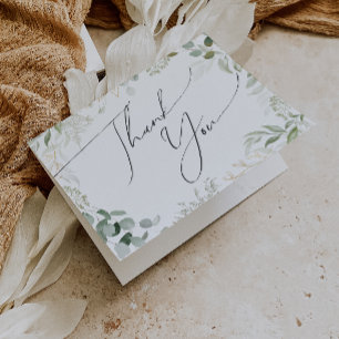 Verdure lunaire et Carte de remerciements dorée