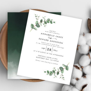 Verdure mariage Eucalyptus aquarelle botanique