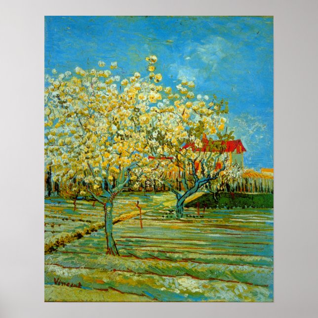 Verger en fleurs par Vincent van Gogh Affiche (Devant)