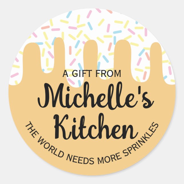 verglaçage rose arroser la boulangerie autocollant (Devant)