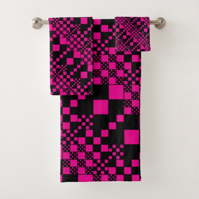 Vérifié, Chèques - Magenta et Noir (En situation)