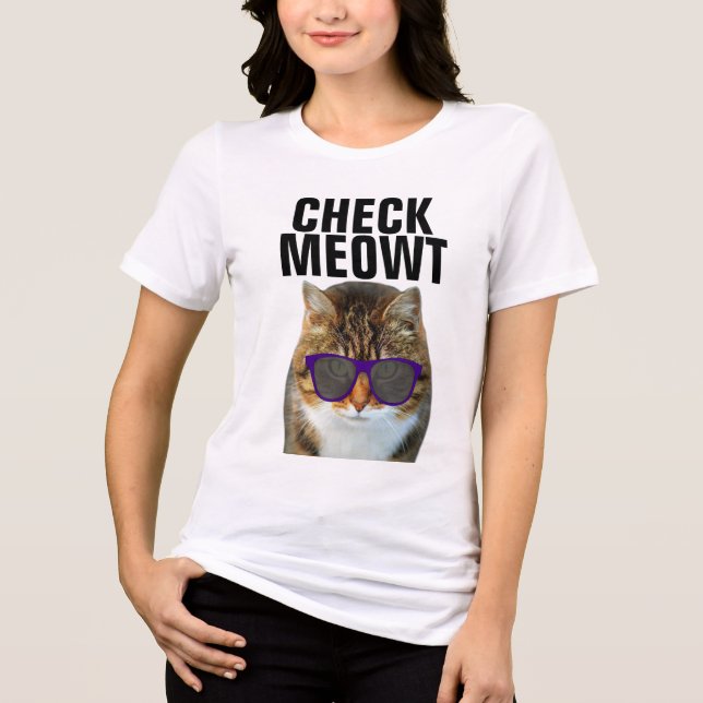 Vérifie Moi, T-shirts de Chat Drôle (Recto)