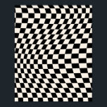 Vérifier le tableau de bord du Motif noir et blanc<br><div class="desc">Retro À damiers motif - chèque tordu noir et blanc / damier ondulé et déformé.</div>