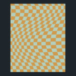 Vérifier les À damiers du tableau de bord ondulé d<br><div class="desc">à damiers motif - retour tordu vert menthe et moutarde / damier ondulé et déformé.</div>