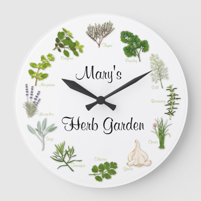 Vérifiez Votre Horloge De Jardin D'Herbes De Thyme (Recto)