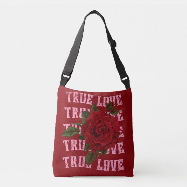 Véritable Amour Rose Romantique Saint Valentin Sac (Devant)