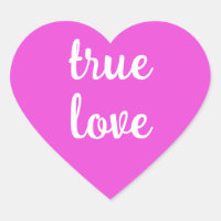 Véritable amour Stickers Coeur rose brillant