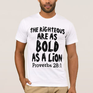 Véritable audace comme un lion, Proverbes T-shirts