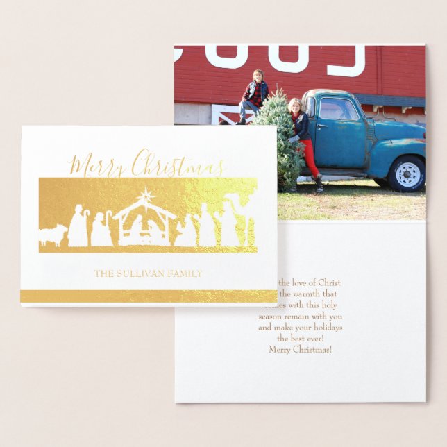 Véritable carte de Noël de la Nativité de Fraise (Affichage)