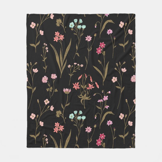 Véritable couverture en polaire de Medley Floral (Devant)