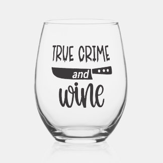 Véritable crime et vin Verre sans pierre