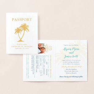 Véritable Faire-part de mariage de passeport pour 