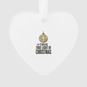 Véritable Lumière de Noël Ornement Chrétien Vintag