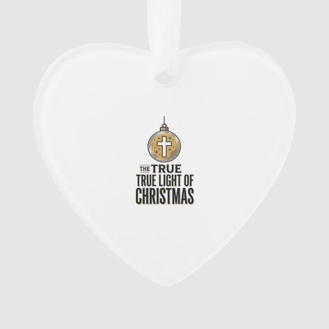 Véritable Lumière de Noël Ornement Chrétien Vintag (devant)