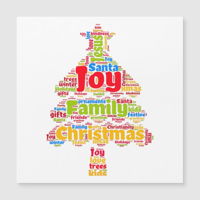 Véritable signification de Noël. Carte magnétique  (Devant)