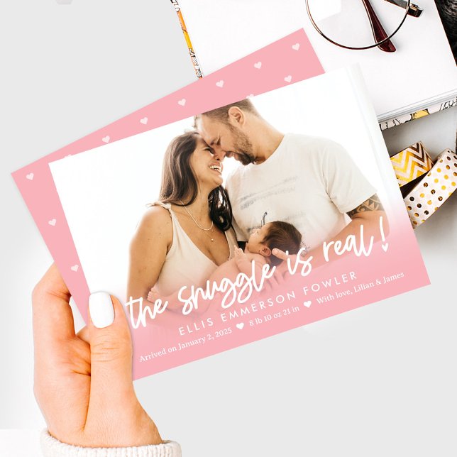 Véritable Snuggle Fun Baby Faire-part de naissance (Créateur téléchargé)