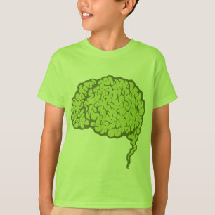 Véritable T-shirt vert pour enfants du cerveau