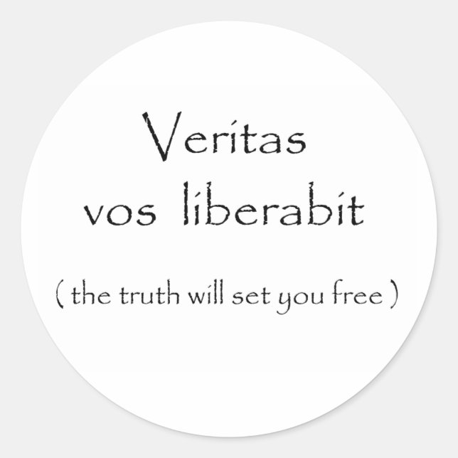 Veritas vos liberabit autocollant (Devant)