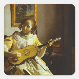 Vermeer vintage Sticker Lecteur Guitare