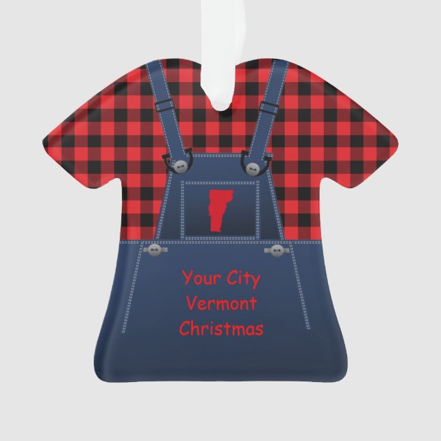 Vermont Bib Overalls Buffalo Plaid Noël (devant)