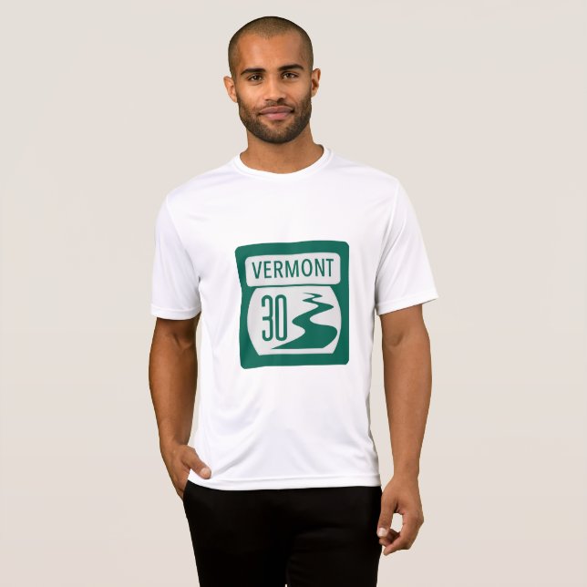 Vermont Rt. T-shirt 30 Panneaux routiers (Devant entier)