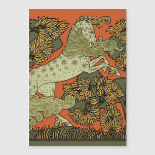 Verneuil Art Nouveau Cheval : Équestre Vintage