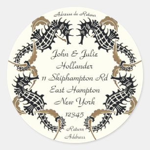 Verneuil Art Nouveau Étiquettes de adresse