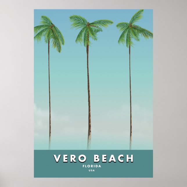 Vero Beach Florida affiche de voyage vintage (Devant)