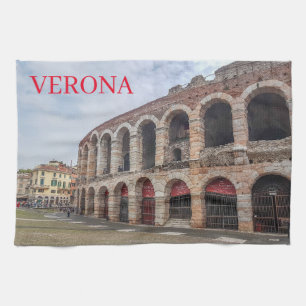 Verona Arena vue partielle serviette de thé