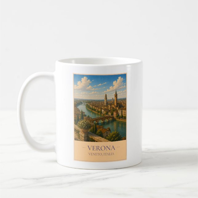 Verona, Italy – Vintage Travel Mug (Gauche)