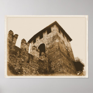 Vérone, Italie - Affiche de château
