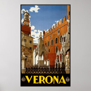Vérone, Italie Poster Vintage voyage