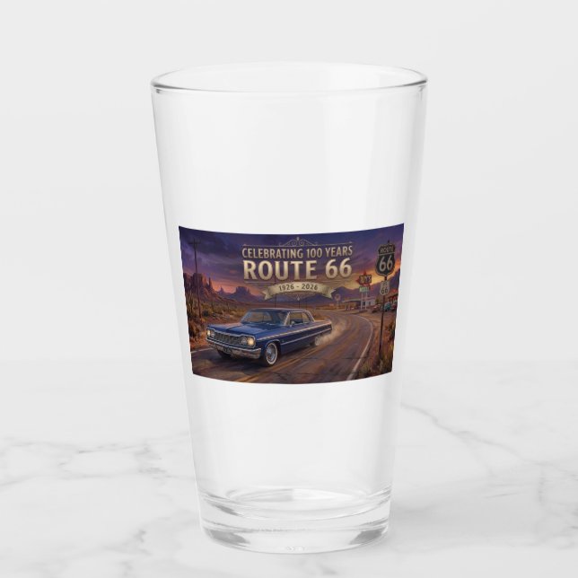 Verre 100 Ans de Route 66 (Devant)