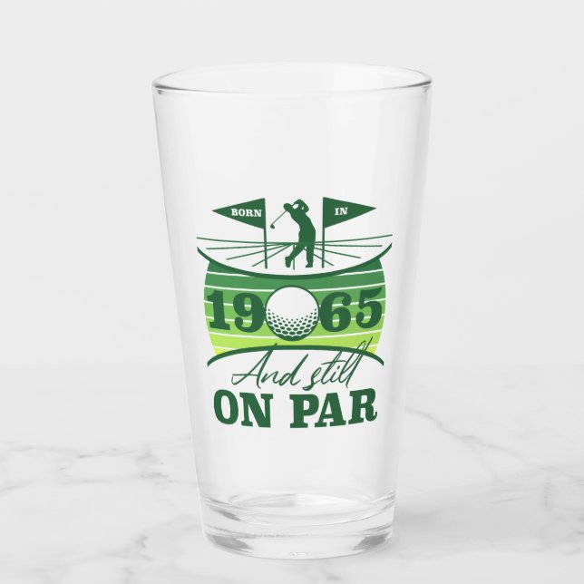 Verre 1965 60e anniversaire Humour de golf (Devant)